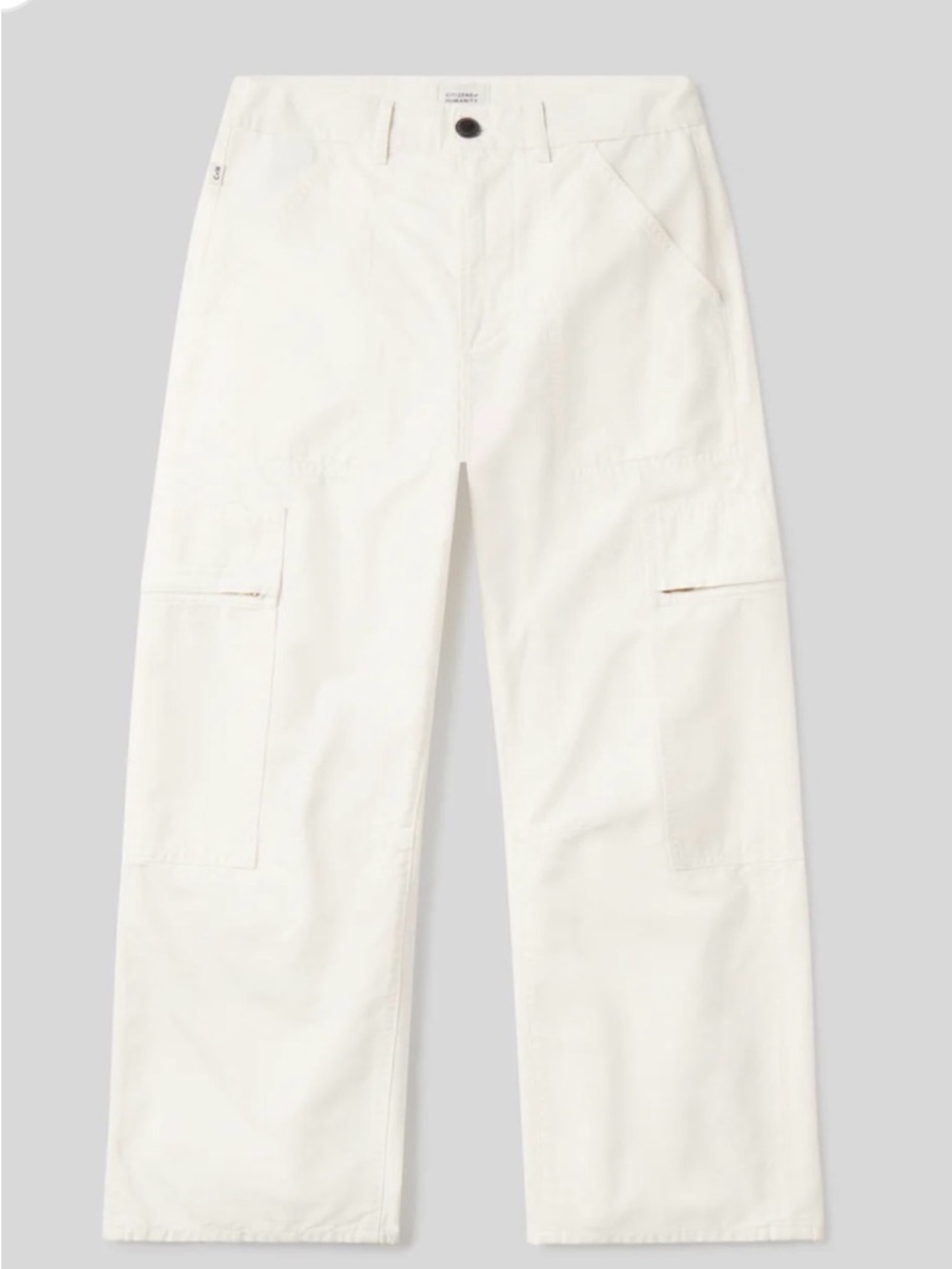 Citizen of Humaity Cream Barrel-Leg Cargo Pants